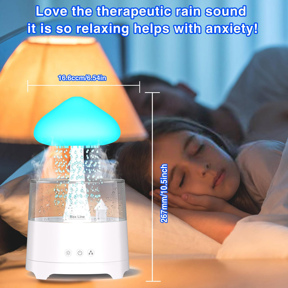 Mushroom LED lamp displaying multicolor ambient lighting