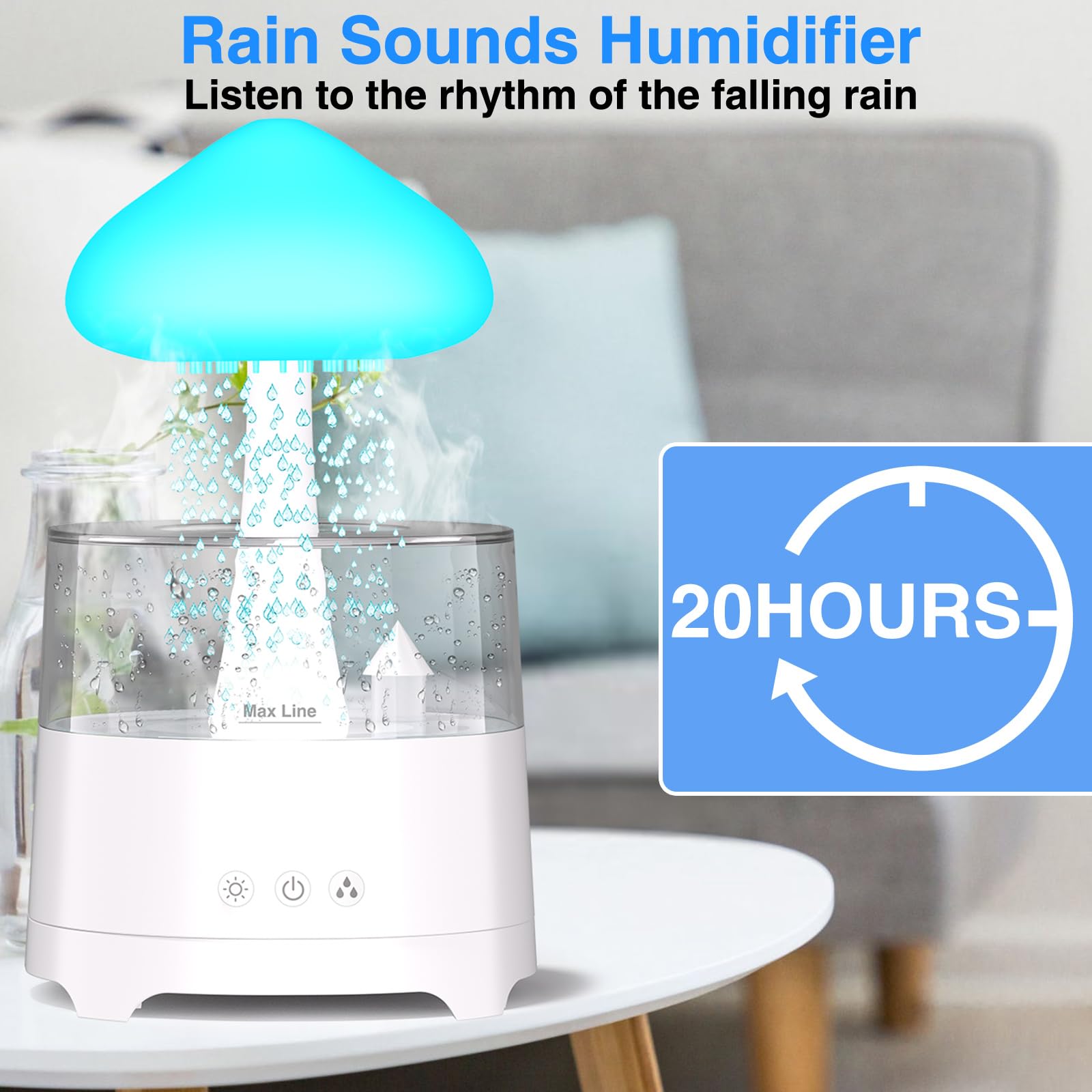 Remote control for Diffuserlove Rain Diffuser with timer and light settings
