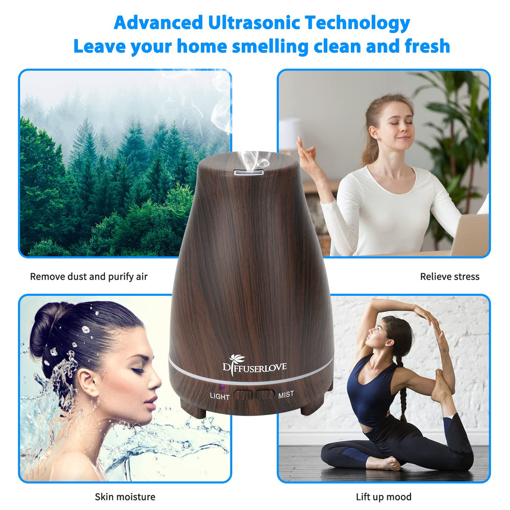 Whisper-quiet essential oil diffuser operating softly
