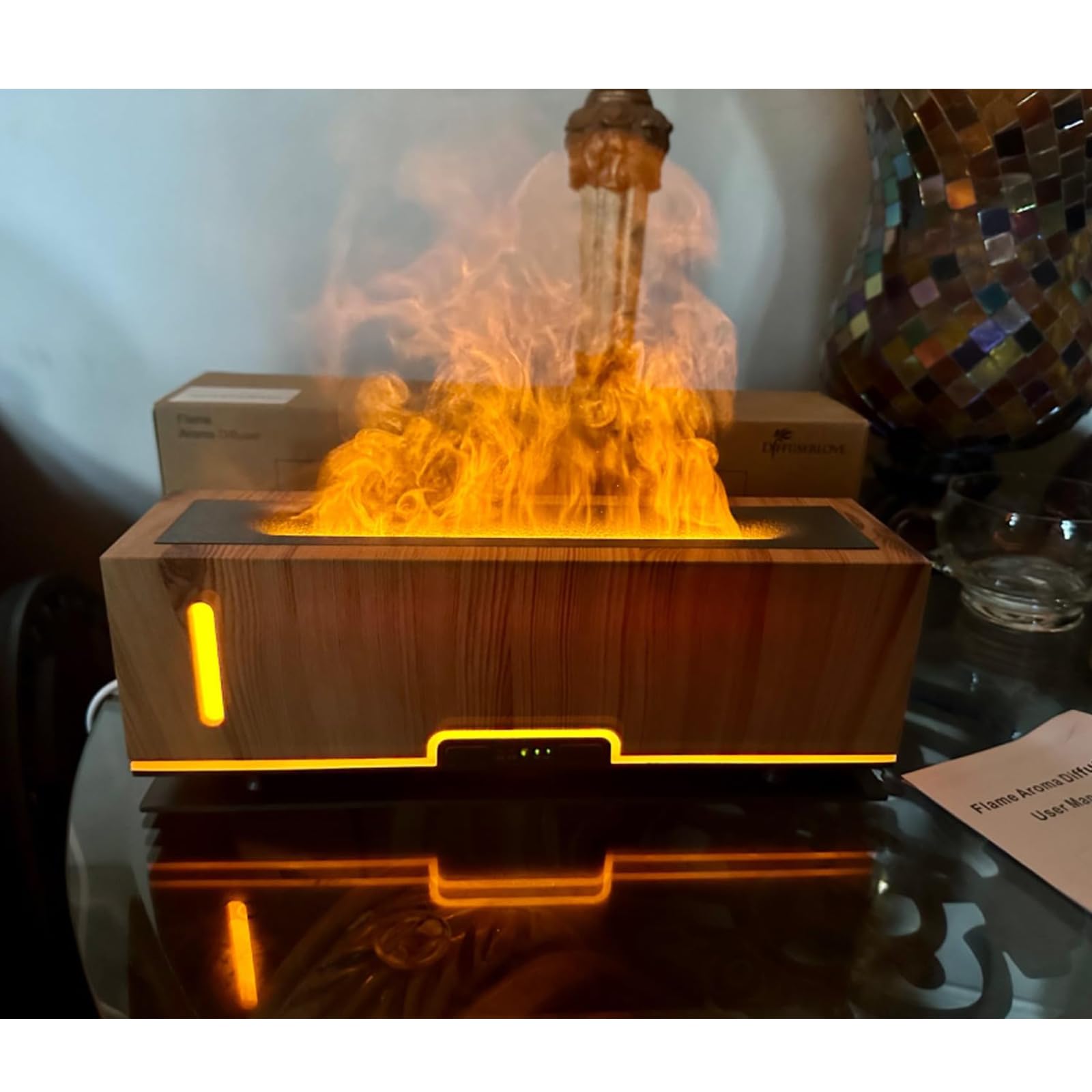 Diffuser displaying four timer modes and two misting modes