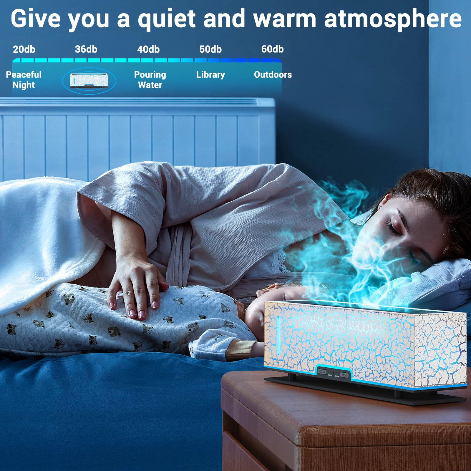 Auto-off safety feature and ambient glow