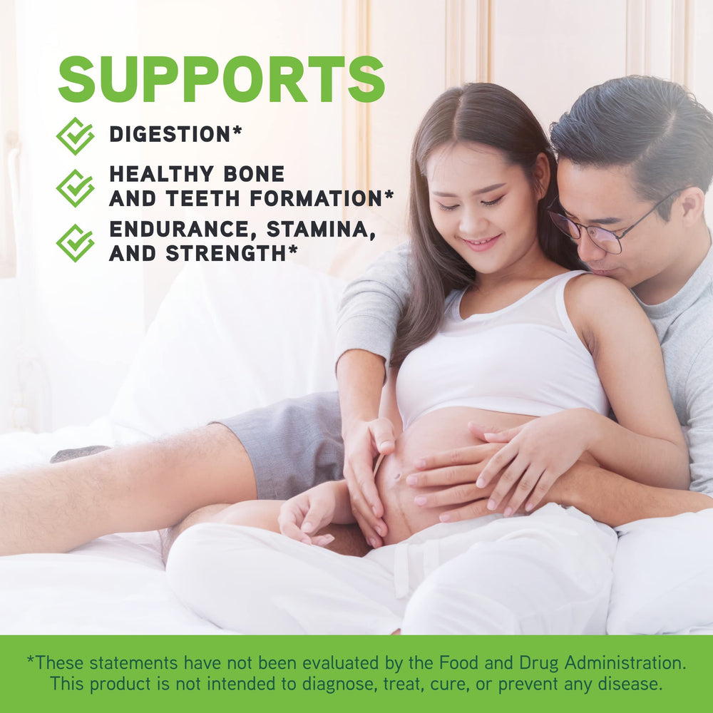Nutrients and herbs supporting digestion for prenatal care