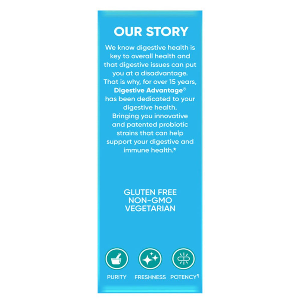 Digestive Advantage Immune Support label highlights gut-immune connection.