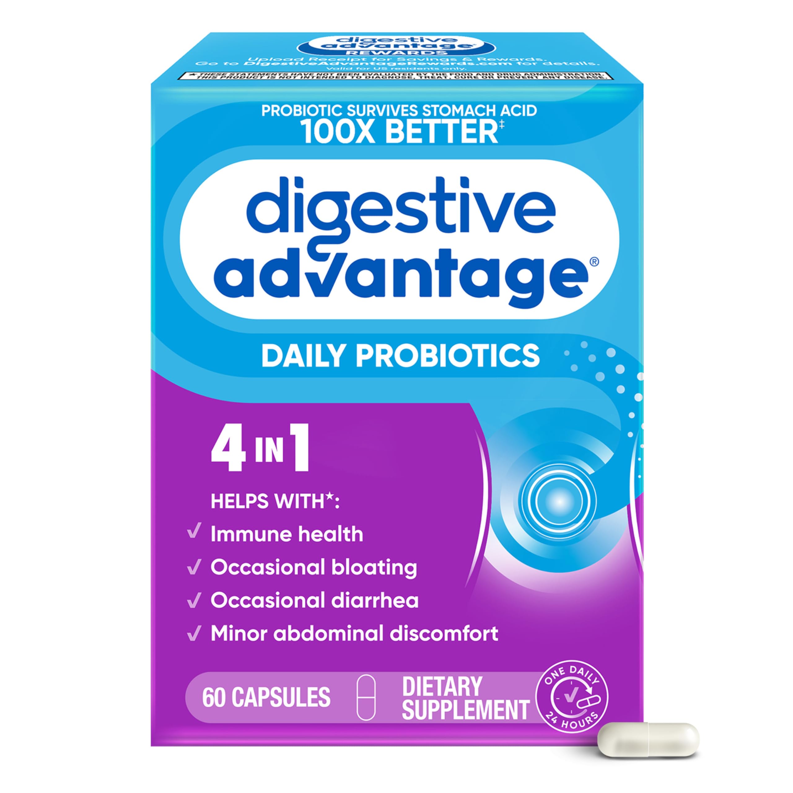 Digestive Advantage Probiotics 60 count packaging