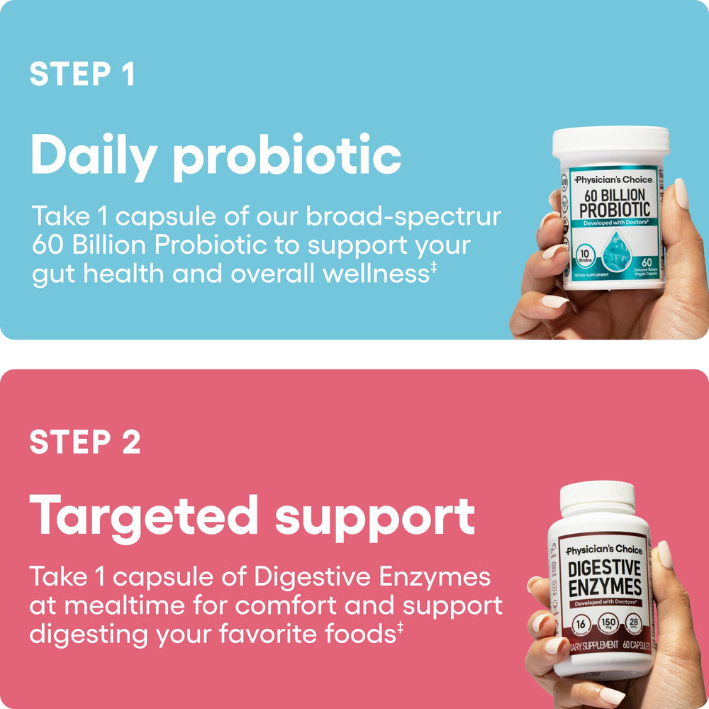 Digestive Enzymes capsules (60 count) included in the bundle