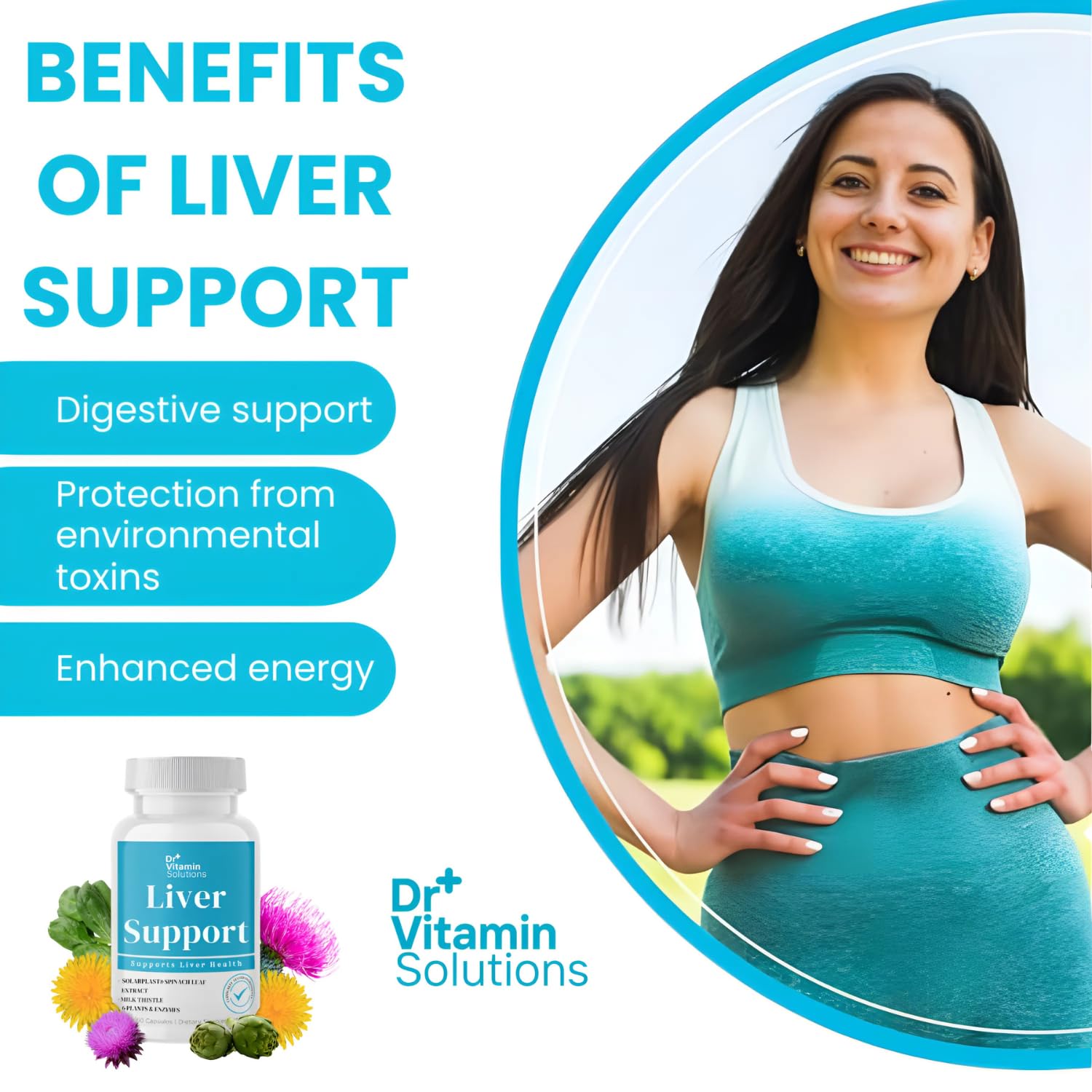 Digestive enzymes blend illustration for digestion support