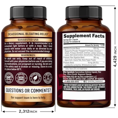 10-in-1 digestive enzyme formula with papain and bromelain