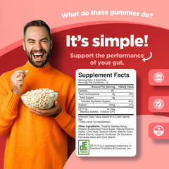 Digestive health probiotic gummies for upset stomach
