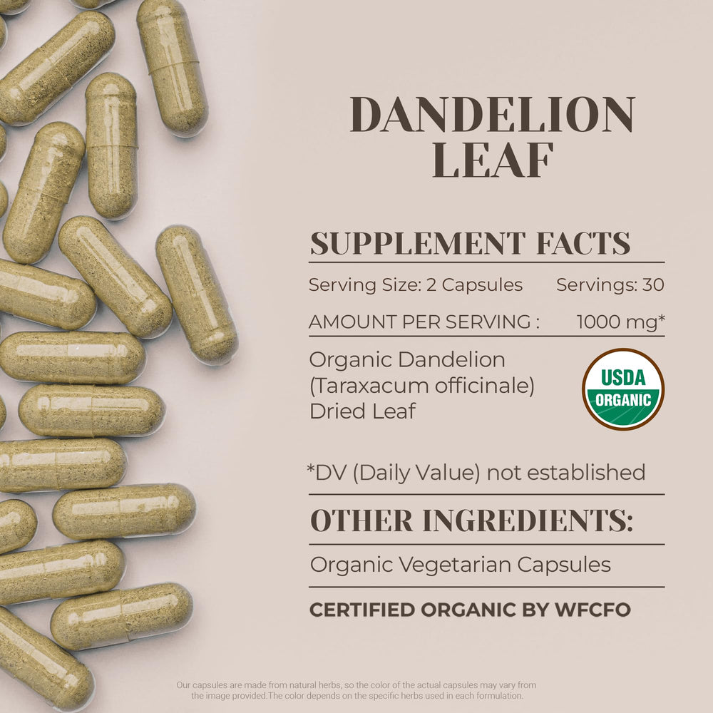 Digestive support with high-potency dandelion capsules