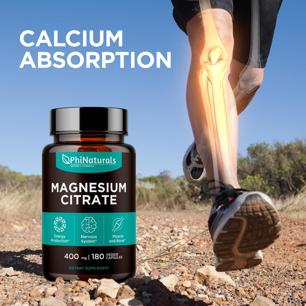 Digestive support magnesium citrate capsules for gentle relief