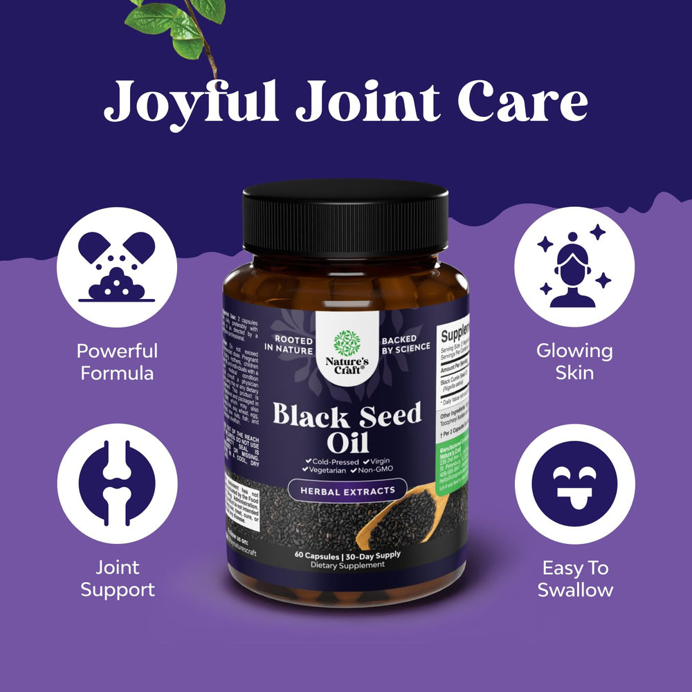 Digestive support from black seed oil capsules