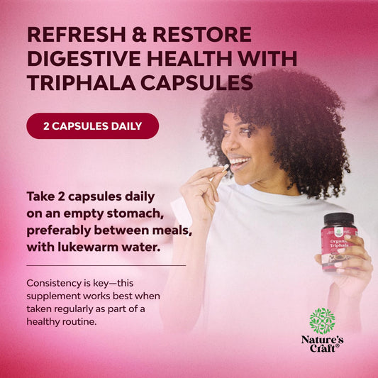 Close-up of Triphala Organic Complex label