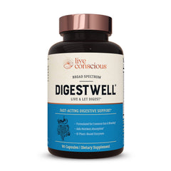 DigestWell Immediate Support packaging showing 90 capsules