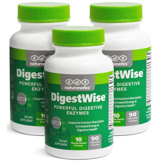 DigestWise Digestive Enzymes bottle and label - 90 capsules