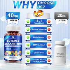 Softgel capsules reducing digital eye strain from blue light