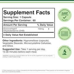 Absorption comparison chart for dihydroberberine vs berberine