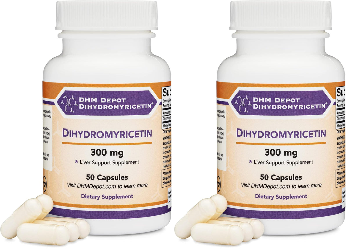 DHM 50 capsules bottle front view
