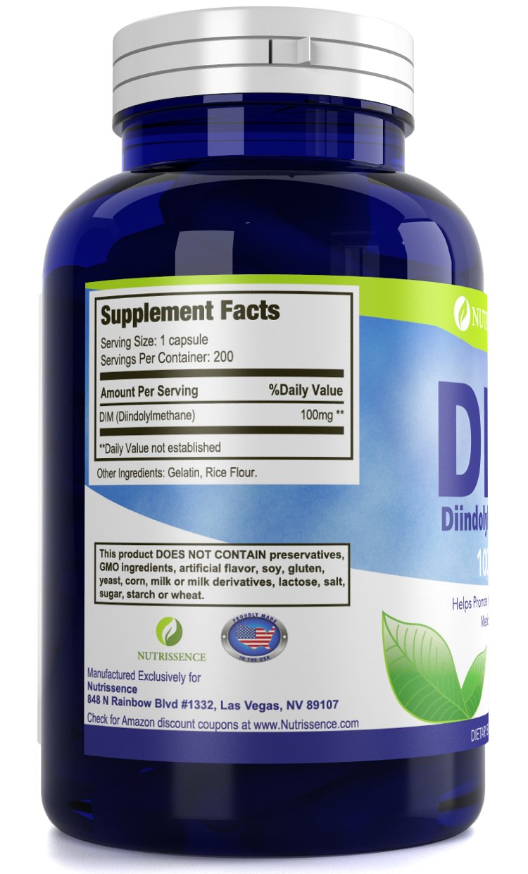 Graphic illustrating Diindolylmethane (DIM) benefits