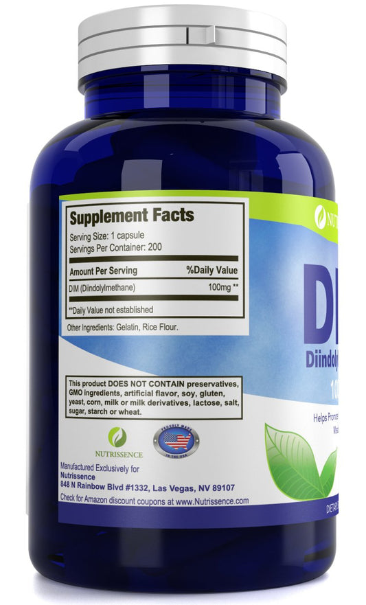 Graphic illustrating Diindolylmethane (DIM) benefits