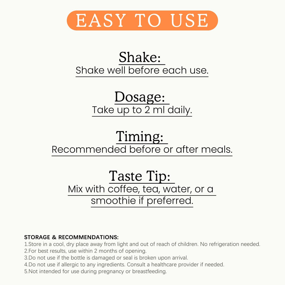 Serving directions: dilute in water, coffee, or tea