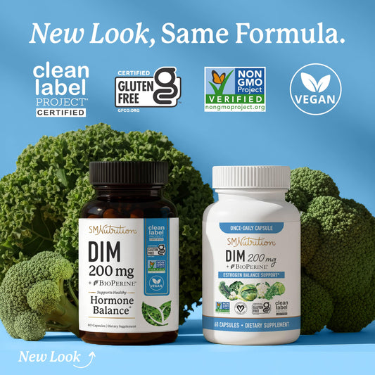 Product label information for DIM 200 mg