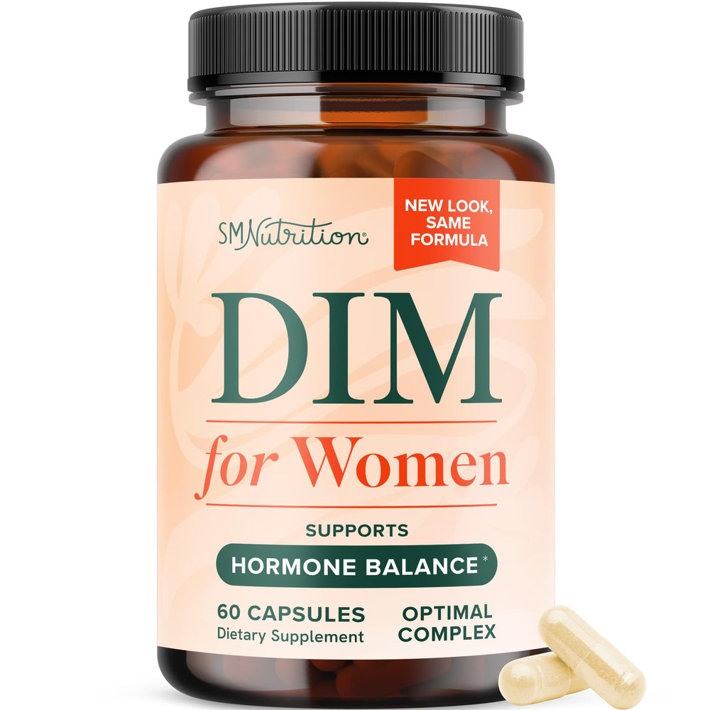 DIM 250 mg women's supplement bottle for hormone balance