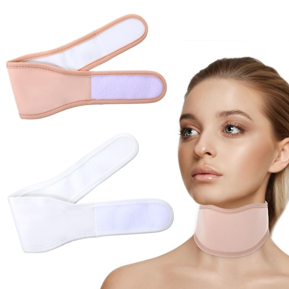 Dimeho thyroid castor oil neck wrap white front view