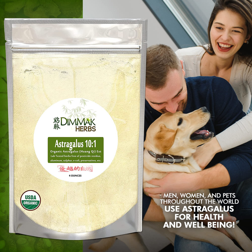 Lab-tested Dimmak Herbs Astragalus 4oz / 112g packaging