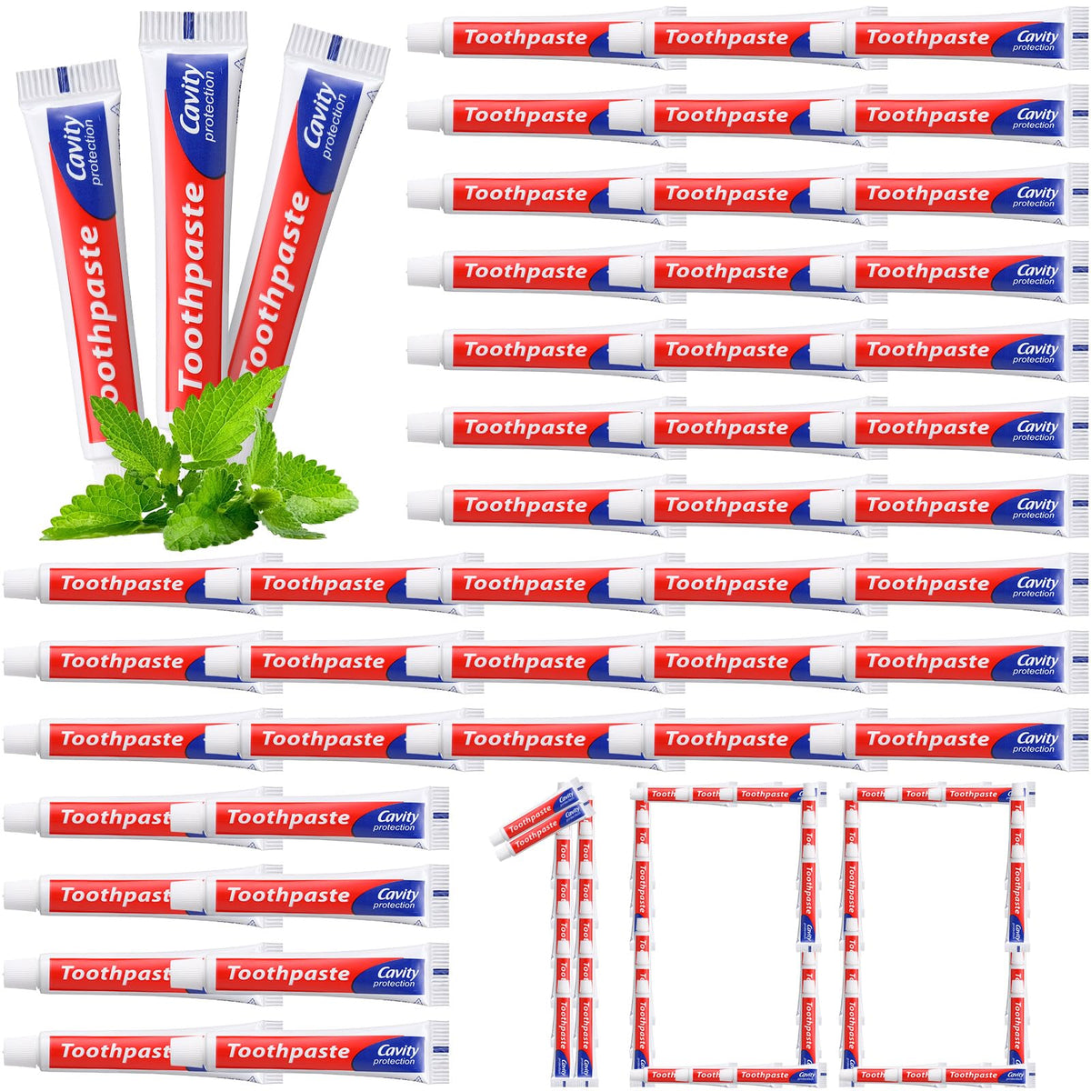 Dimsile mini toothpaste bulk packaging, travel size 0.35oz