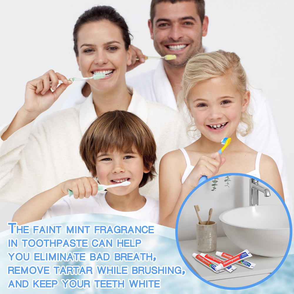 Donations-ready mini toothpaste bulk packaging for charities
