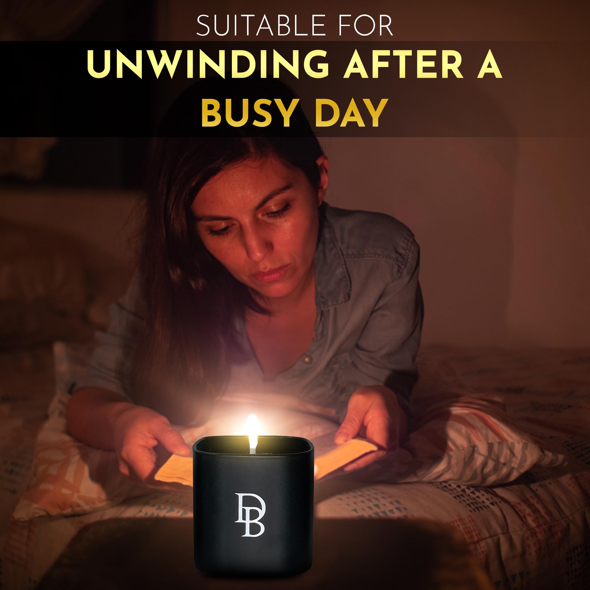 DinBer candle set glass containers enhance stylish home decor.