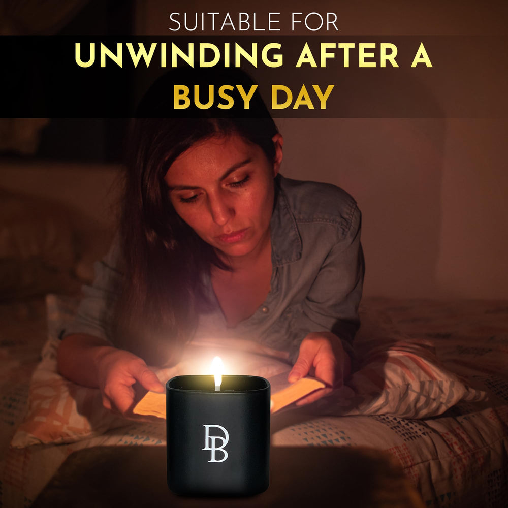 DinBer candle set glass containers enhance stylish home decor.