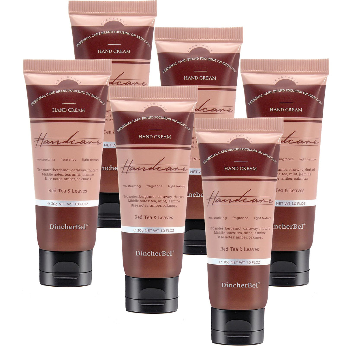 DincherBel red tea leaves hand cream pack shot for portable hydration on the go.
