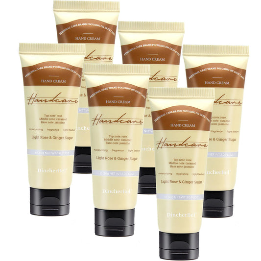 DincherBel rose ginger sugar hand cream 6 pack quick absorption for dry hands