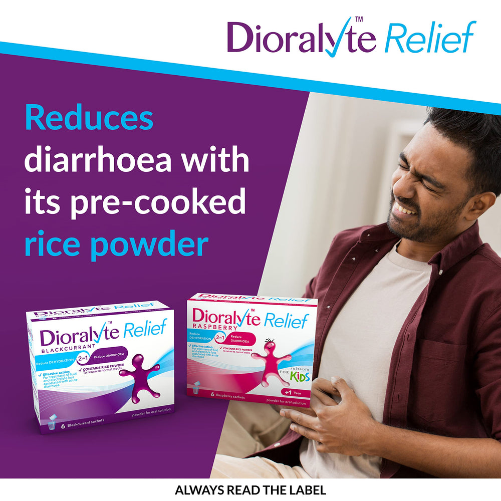 Glass of prepared Dioralyte rehydration solution