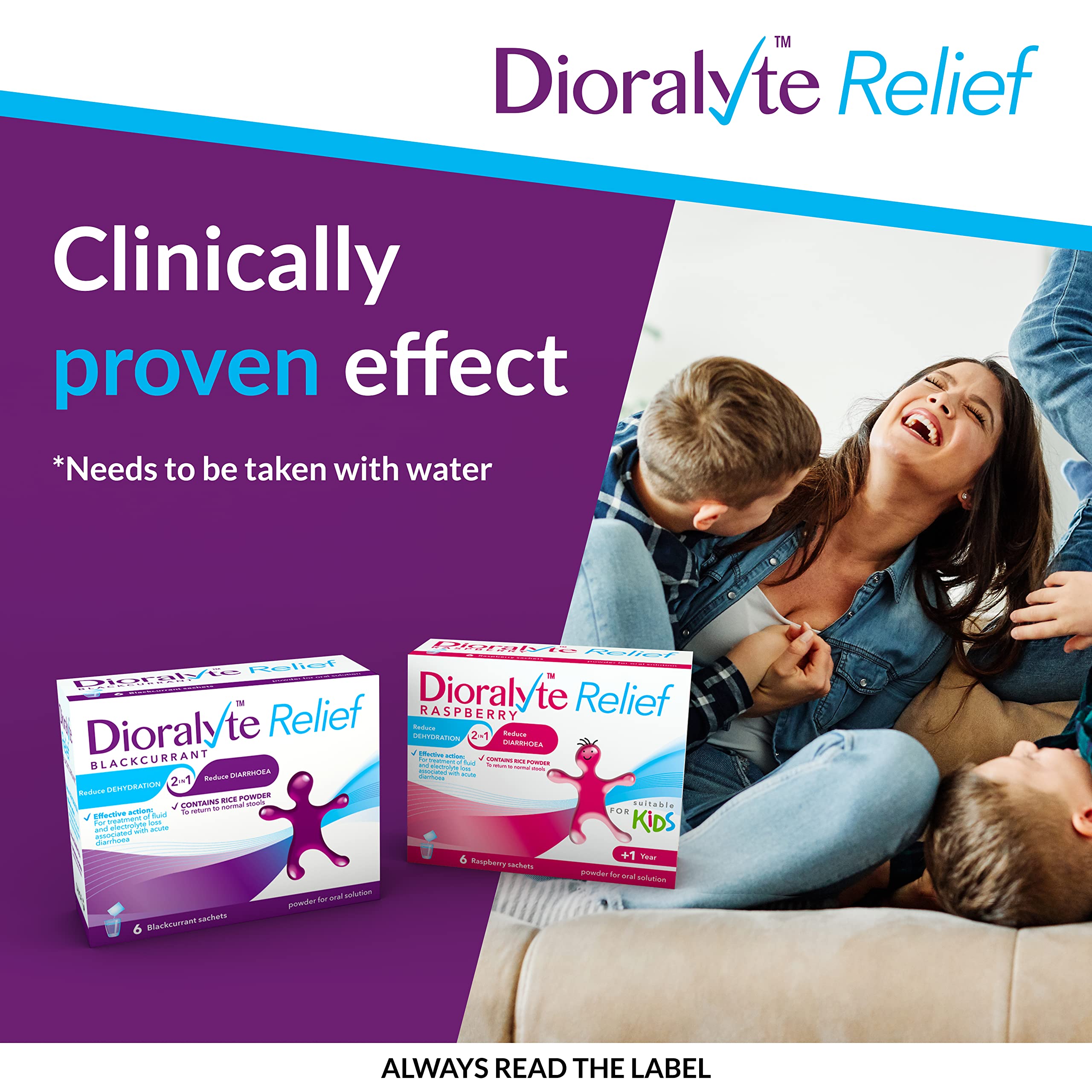 Dioralyte Relief sachets packaging