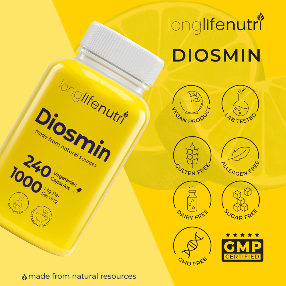 Diosmin 1000mg Advanced Formula 4-month supply indicator