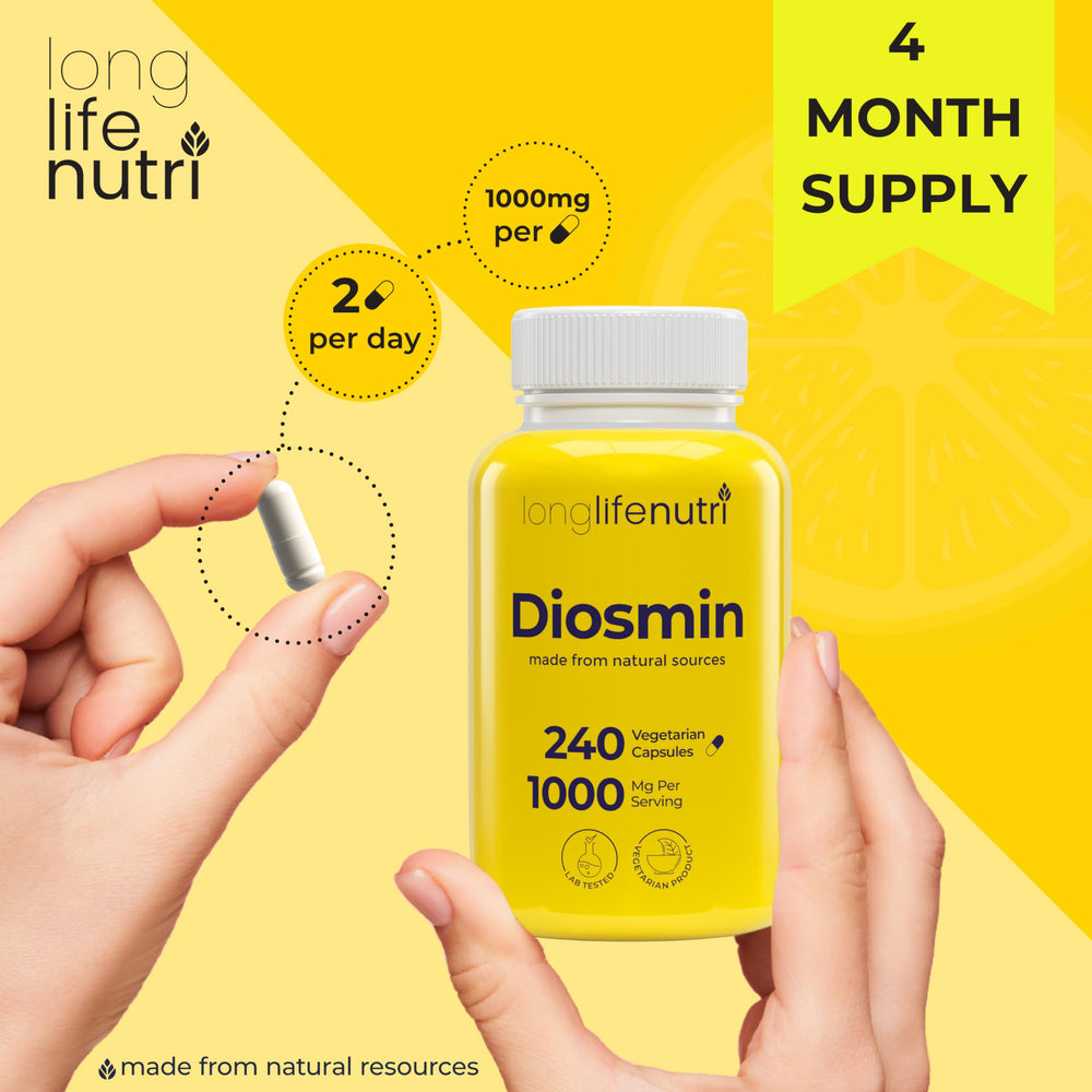 Diosmin 1000mg Advanced Formula Non-GMO packaging