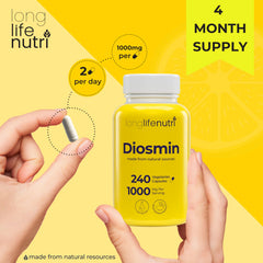 Diosmin 1000mg Advanced Formula Non-GMO packaging