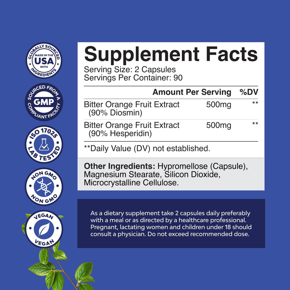 Capsules of diosmin hesperidin 1000mg