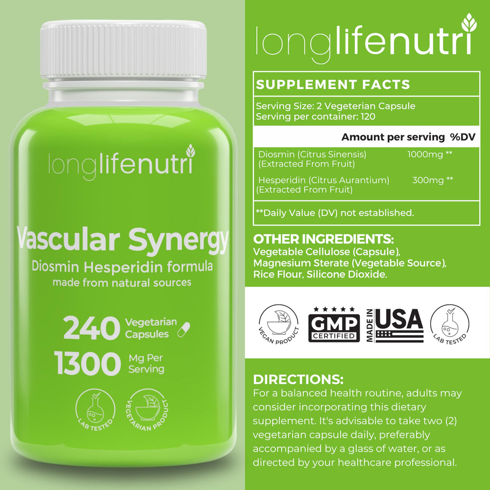 Close-up of Diosmin Hesperidin capsules