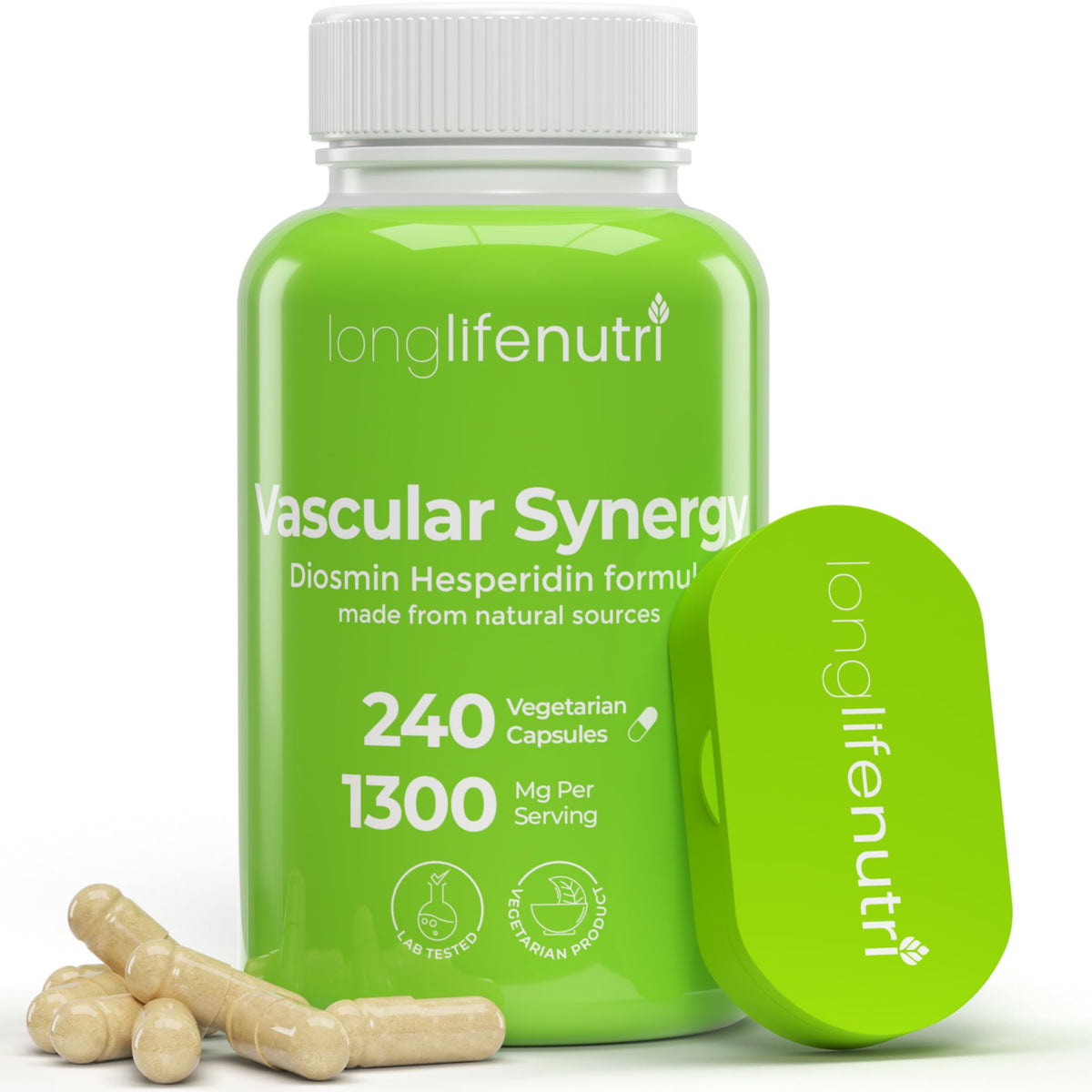 LongLifeNutri Diosmin Hesperidin Complex bottle with 240 capsules