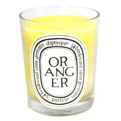 Diptyque Oranger candle label closeup for premium ambiance.