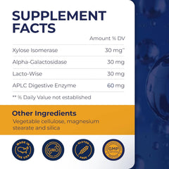 Close-up of Dirobi digestive enzymes label