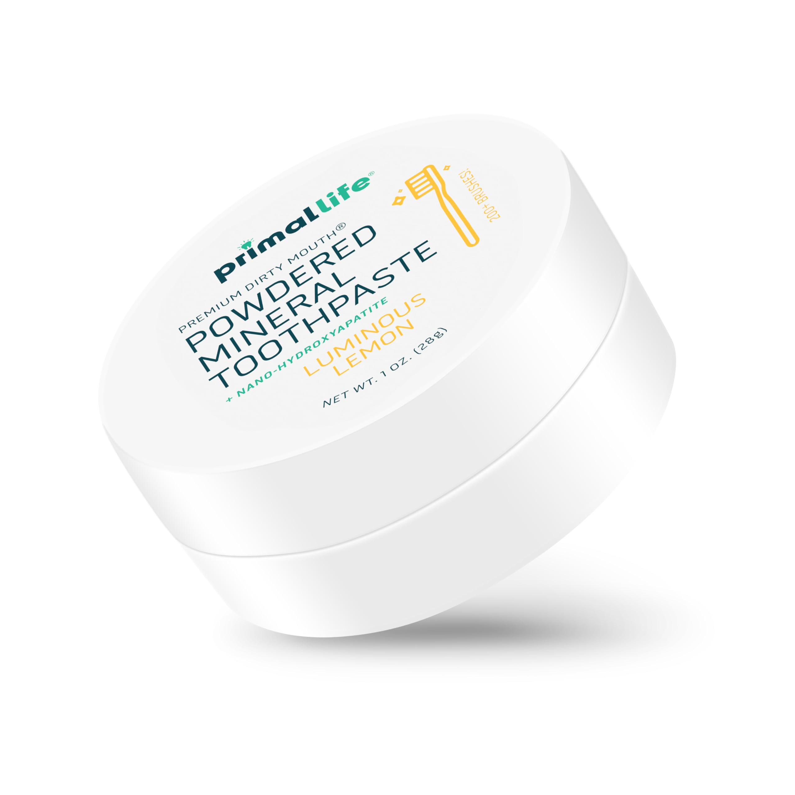 Dirty Mouth Toothpowder Lemon packaging label
