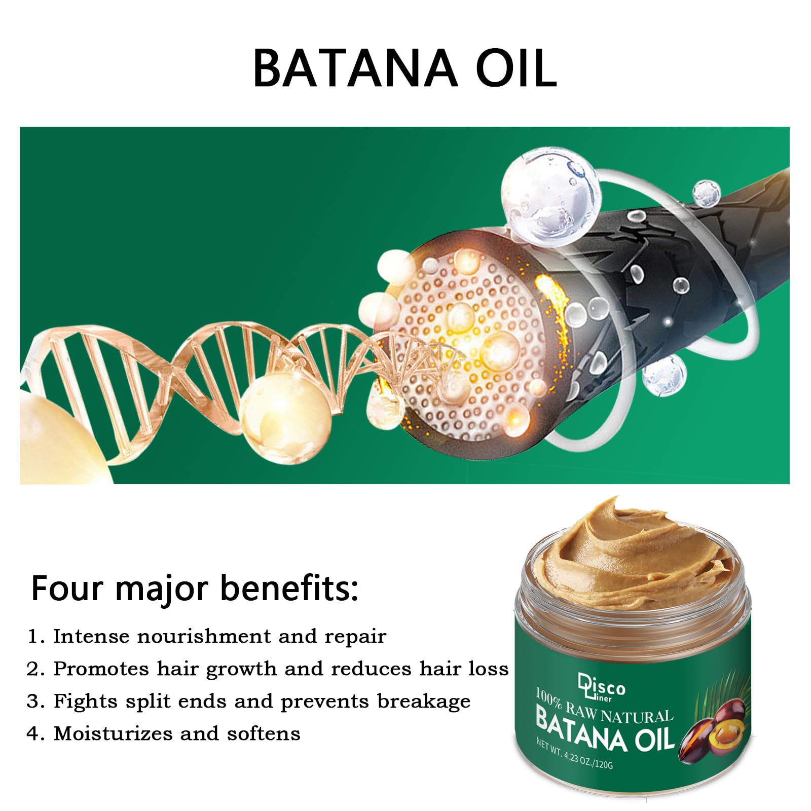 Discoliner Batana Oil scalp nourish for healthier roots and smoother texture.