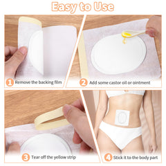 Skin-friendly castor oil patch design with soft fabric