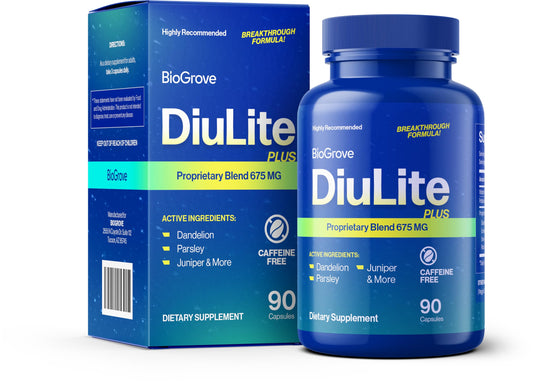 Diulite water pills bottle with label