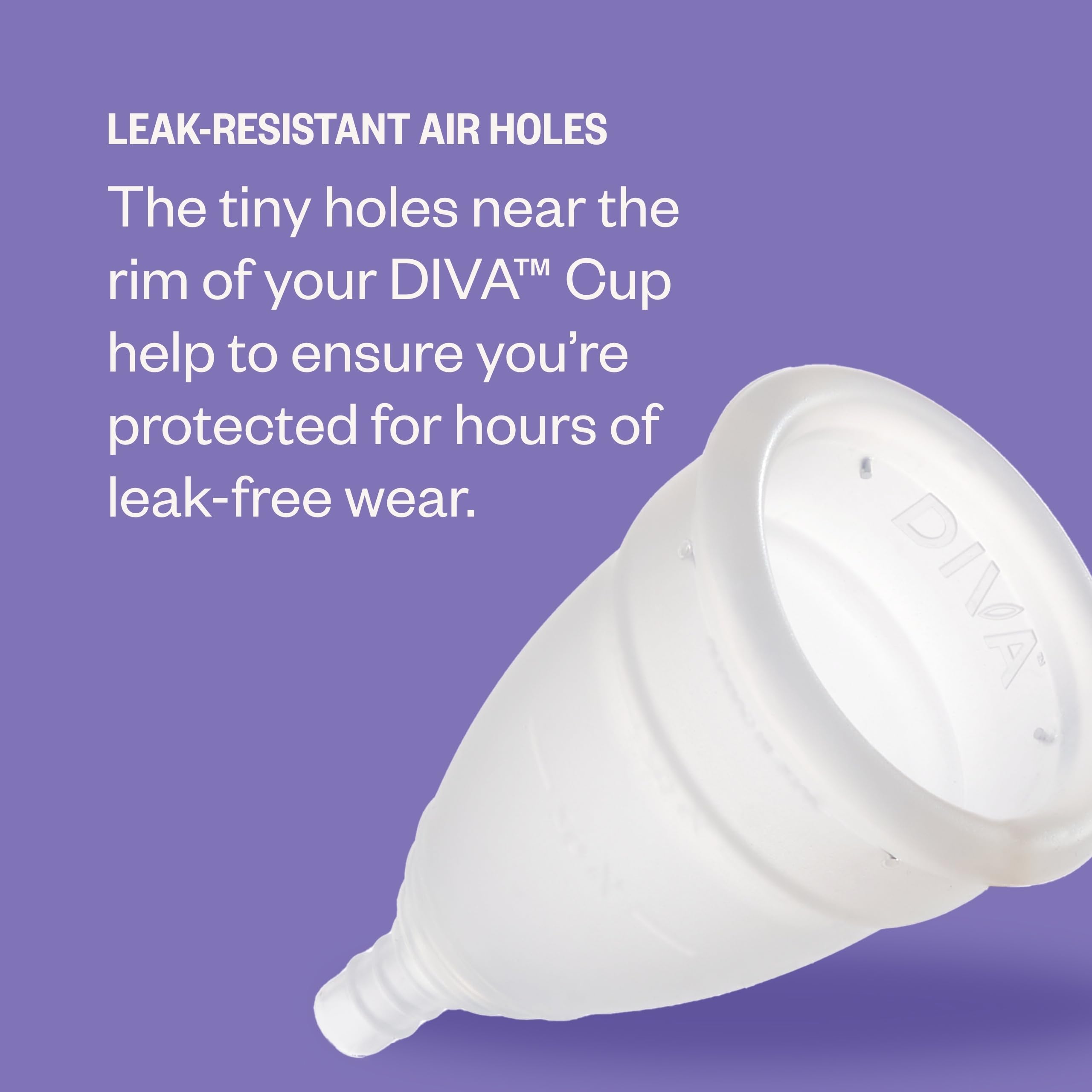 DIVA Cup Model 1 flow lines visible helps track menstrual flow
