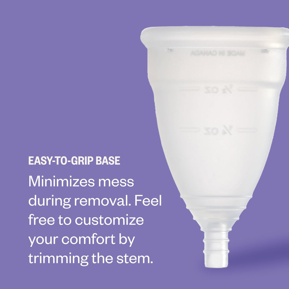 DIVA Cup Model 1 medical-grade silicone material is plastic-free and dye-free